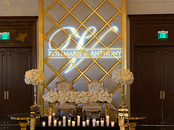 custom monogram gobo projection